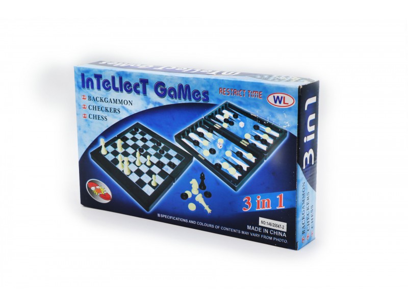 plastic chess 3 in1