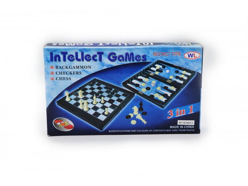 plastic chess 3 in1