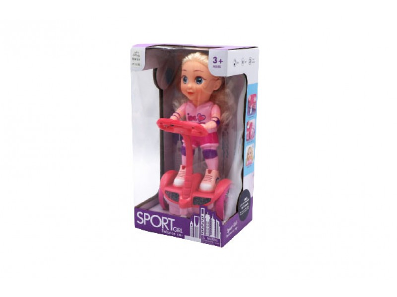 Doll with a scooter