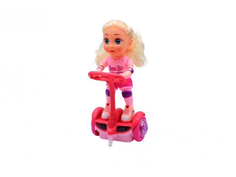 Doll with a scooter