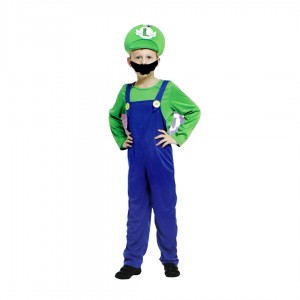 Wearing a fancy dress Mario boy