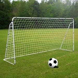 Football goal with a large metal frame