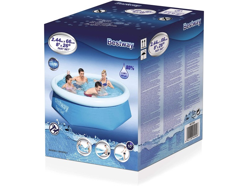 2.44m x 66cm inflatable sail pool