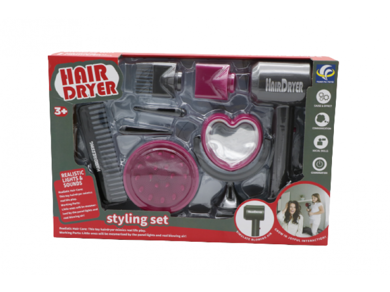 Hair dryer set games for girls