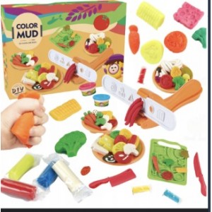  clay kit  game for children, with 8 colors, including a set of  clay kit  molds and a rolling pin.