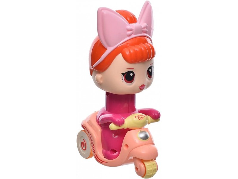 A cute, multi-colored plastic Reso car figurine with a delightful design for girls and children.