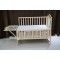 Wooden children's bed with giraffe pattern