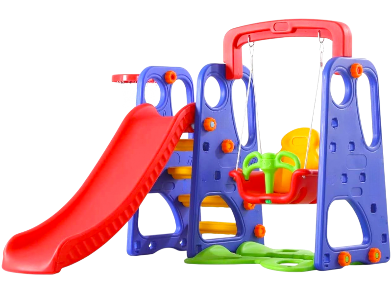 Slide set with swing