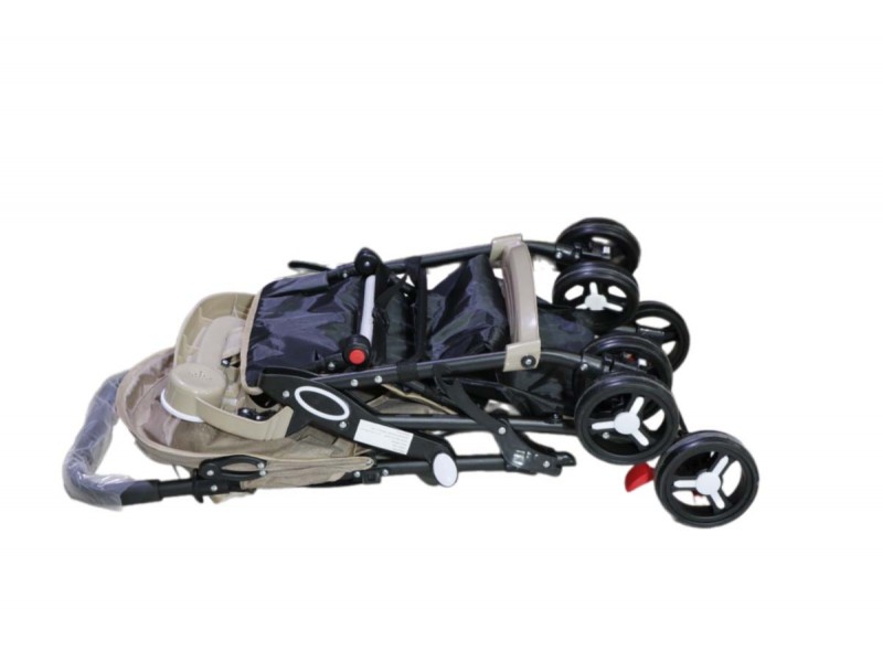 Folding baby stroller.