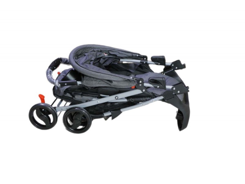 Folding baby stroller.