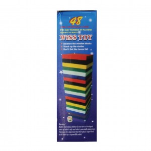 Small multi-colored Jenga balance game