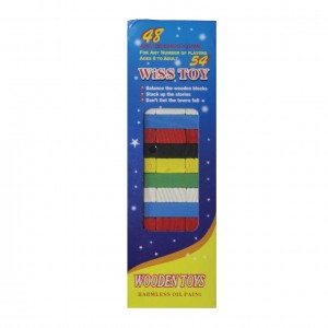 Small multi-colored Jenga balance game