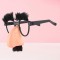 Funny glasses for a big nose with eyebrows and mustache