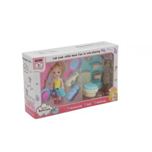 Doll toy with bath