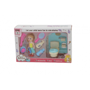 Doll toy with bath