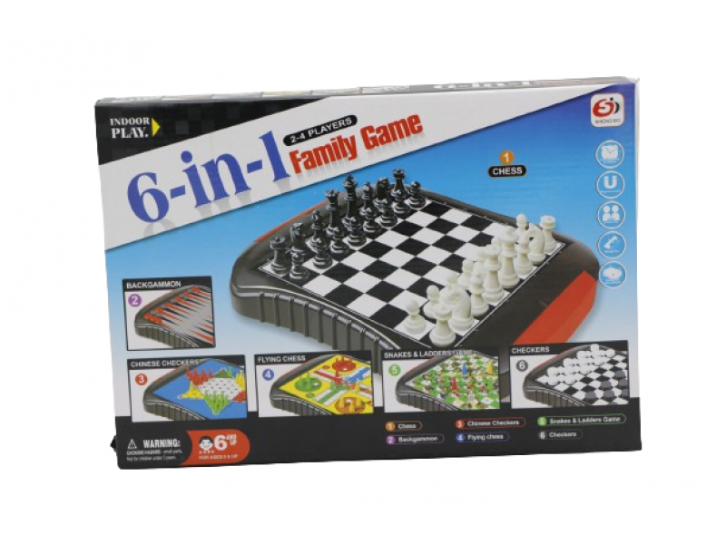 6 in 1 magnetic chess set