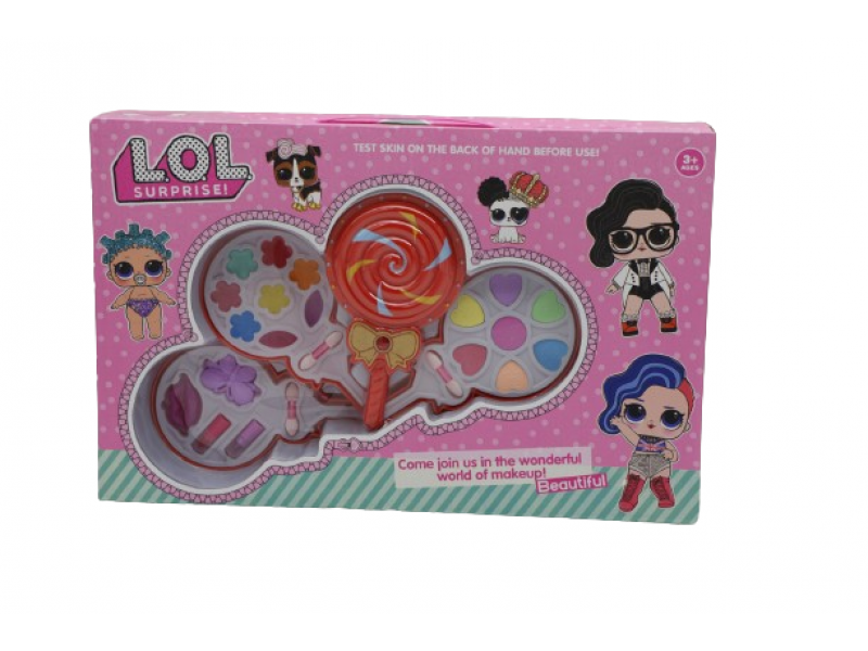 Girl's makeup in the shape of a lollipop