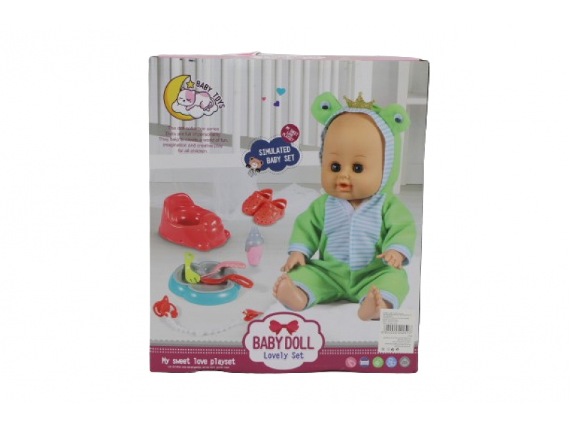 Doll game with baby feeder