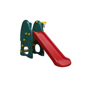 Slide with basketball net