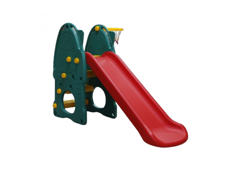 Slide with basketball net