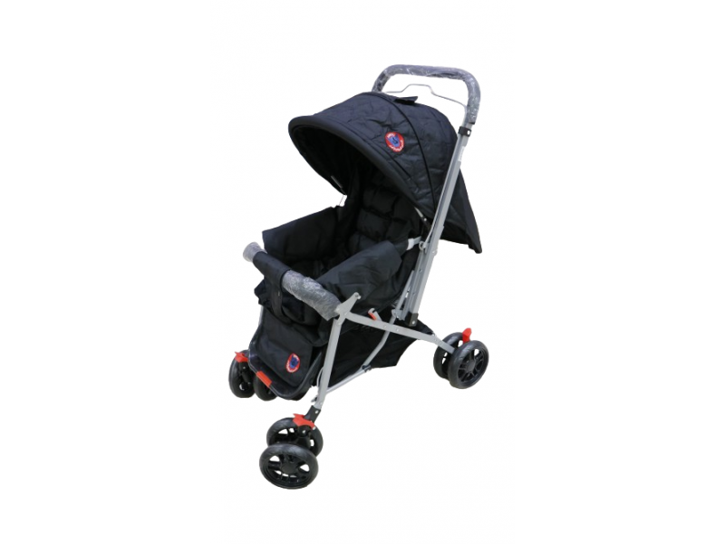 Folding baby stroller.