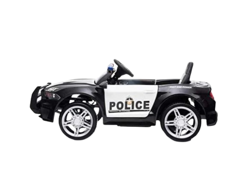 Electric police car for children 2020, white