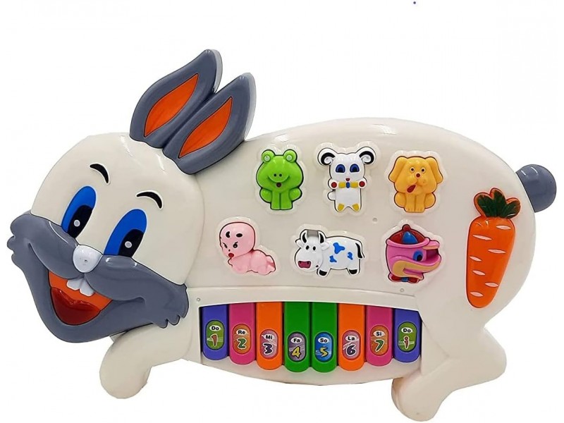 Funny educational musical rabbit piano for kids