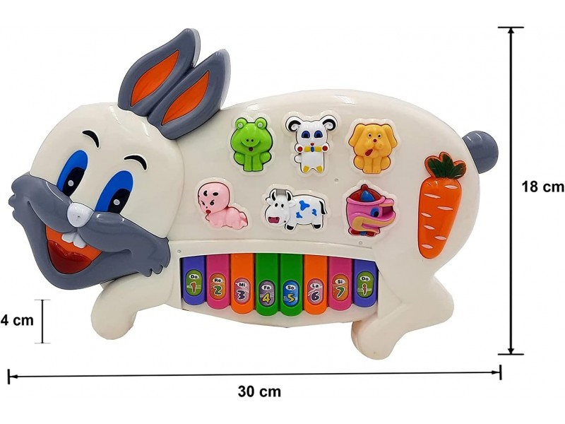 Funny educational musical rabbit piano for kids