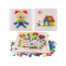 Wooden Pixel Art Drawing Buttons Set