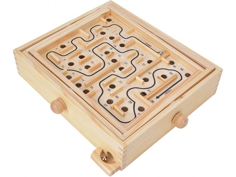 Educational wooden games for children, mazes, board games, ball games and puzzles