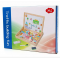 A board for writing, drawing and assembling shapes. An educational game for children.