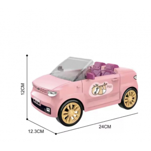 Pink girls' car shape children's toy