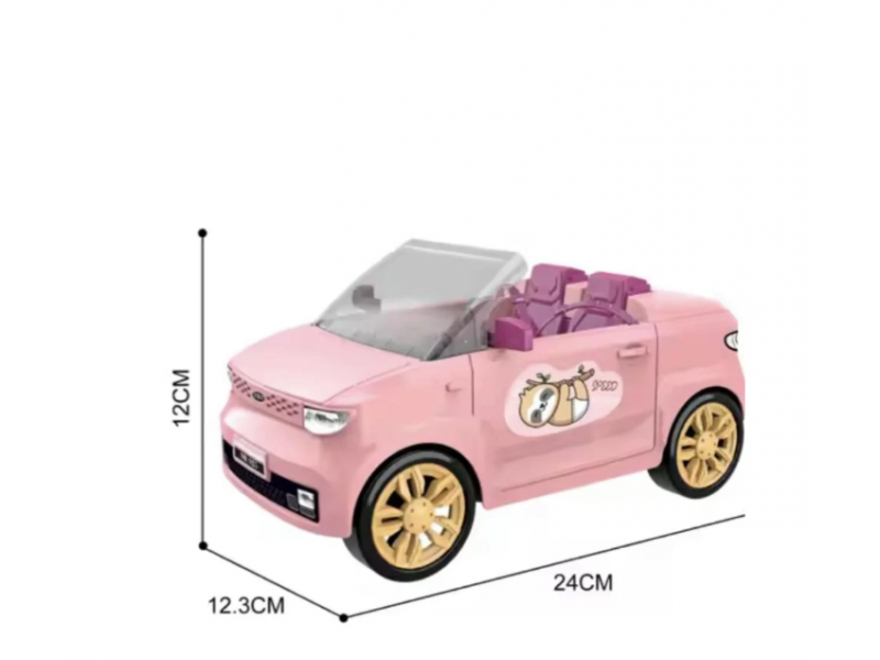 Pink girls' car shape children's toy