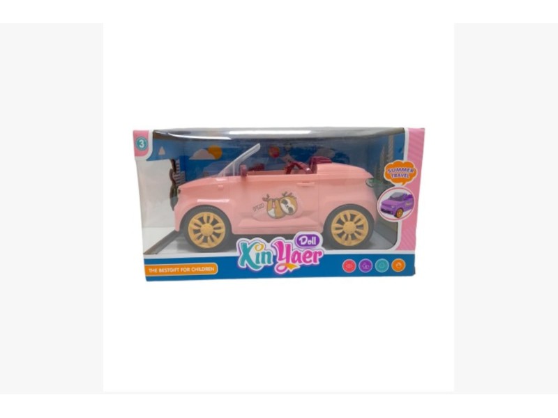 Pink girls' car shape children's toy