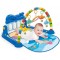 Baby Gym Piano Play Mat with 5 Hanging Toys and Rotating Piano 