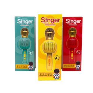 Microphone with lights, music, and voice filters