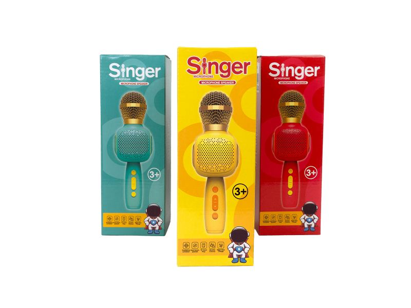 Microphone with lights, music, and voice filters
