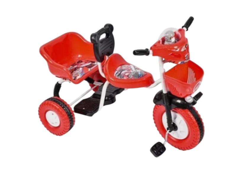 Colorful tricycle with double seat  Colorful tricycle with double seat