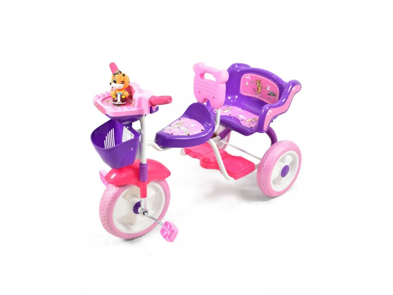 Tricycle with Basket - Pink and Purple  Tricycle with Basket - Pink and Purple