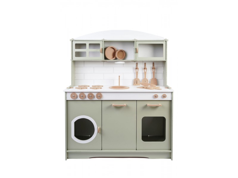 مطبخ باللون الاخضر الفاتح