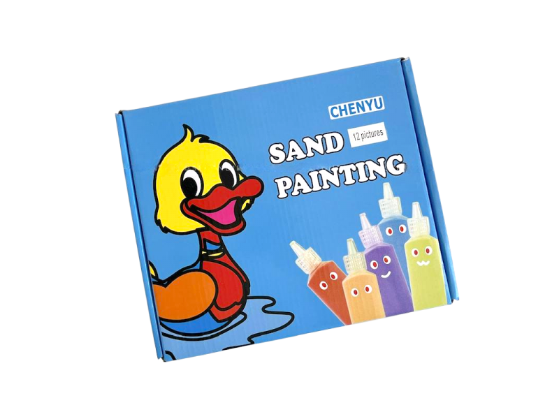 مجموعة الرسم بالرمل للأطفال المكونة من 12 قطعة لوحات الفقاعات الرملية يدوية الصنع صورة ورقية فن و تلوين