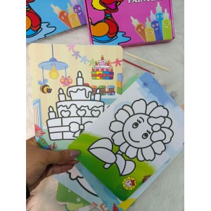 مجموعة الرسم بالرمل للأطفال المكونة من 12 قطعة لوحات الفقاعات الرملية يدوية الصنع صورة ورقية فن و تلوين