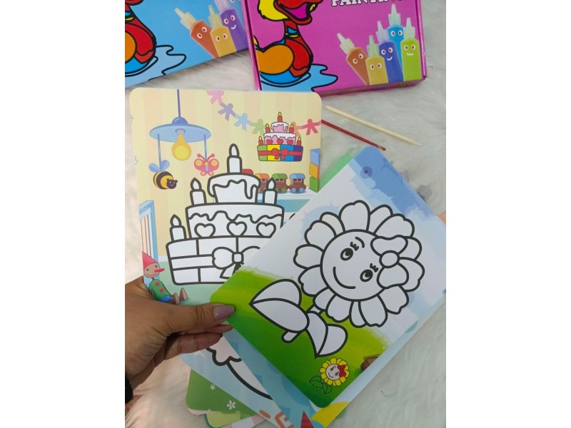 مجموعة الرسم بالرمل للأطفال المكونة من 12 قطعة لوحات الفقاعات الرملية يدوية الصنع صورة ورقية فن و تلوين