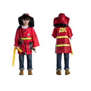 زي رجل الإطفاء للأطفال - مجموعة إكسسوارات تظاهرية للأولاد والبنات 