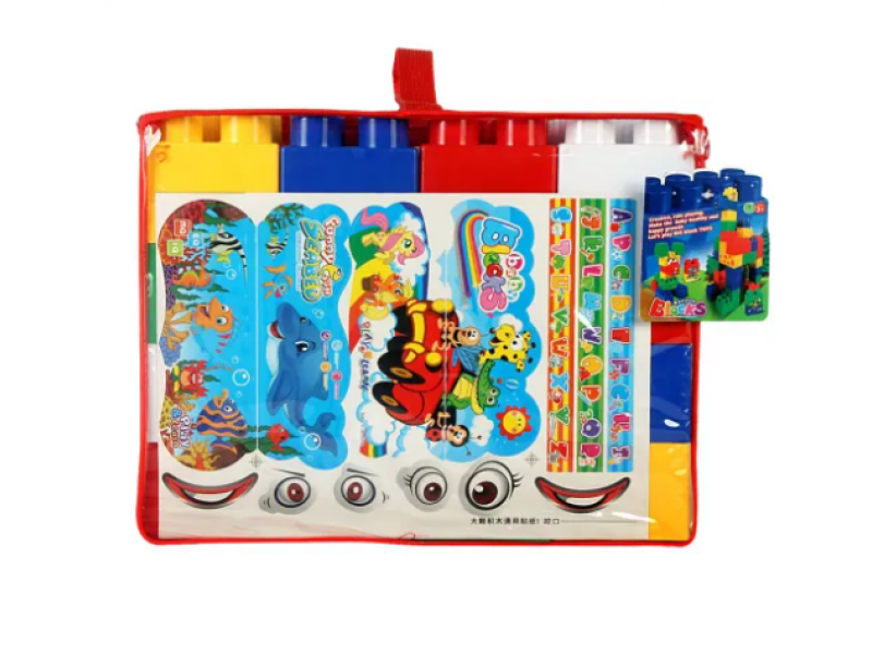  مكعبات بناء بلاستيكية للأطفال.