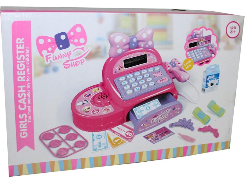 لعبة كاشير للاطفال، بلاستيك، متعدد الألوان