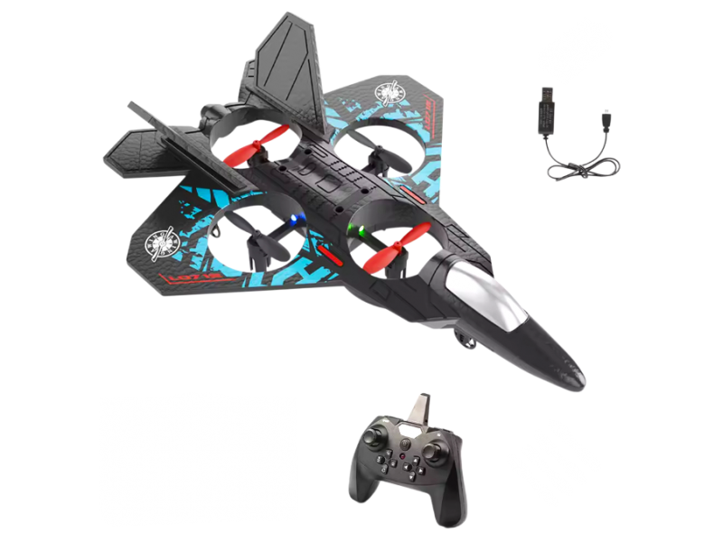 This is a remote-controlled fighter jet of the "Snatcher" model. 