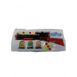 A game of launching a plastic ball towards targets