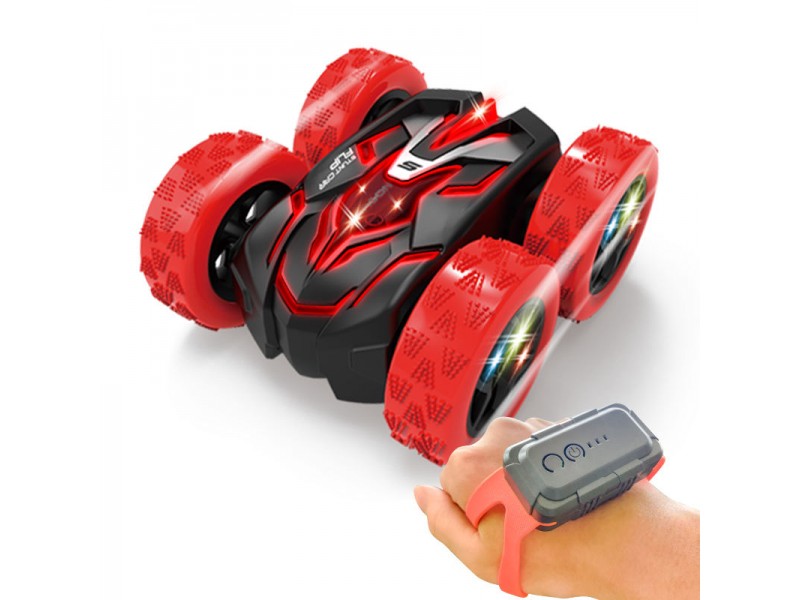 سيارة تحكم عن بعد مزدوجة الجوانب، تدور 360 درجة