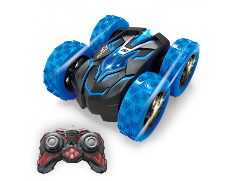 سيارة تحكم عن بعد مزدوجة الجوانب، تدور 360 درجة